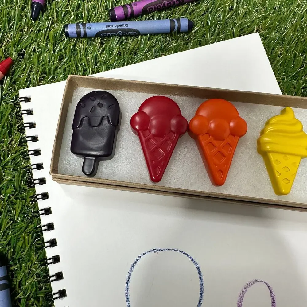 2/$30 Ice Cream Popsicle Crayons (6), Kids Boys Girls, Tropical Beach B-day Gift